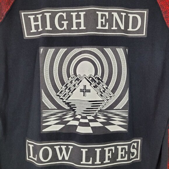 LRG Men's Med Graphic TShirt Scumbag Generation High End Low Lifes EUX Raglan Sl - Picture 6 of 9